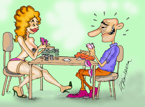Cartoon: big gamble (medium) by hakanipek tagged love,nudity,lose,win,gambling