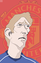Cartoon: Edwin van der Sar (small) by Liam tagged football england sports manu manchester united premier league abschied torwart