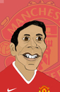 Cartoon: Rio Ferdinand (small) by Liam tagged football england sports manu manchester united premier league
