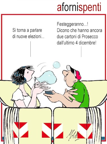 Cartoon: a forni spenti (medium) by Enzo Maneglia Man tagged vignette,cassonettari,umorismo,grafico,maneglia,man,fighillearte