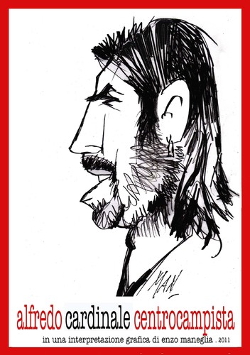 Cartoon: Alfredo Cardinale (medium) by Enzo Maneglia Man tagged calciatore