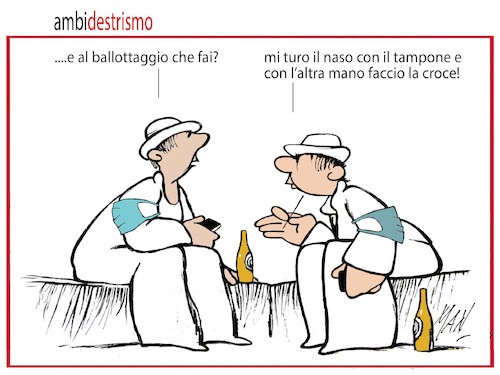 Cartoon: ambidestrismo (medium) by Enzo Maneglia Man tagged vignette,umorismo,grafico,by,enzo,maneglia,per,fighillearte,piccolomuseo,di,fighille,ita