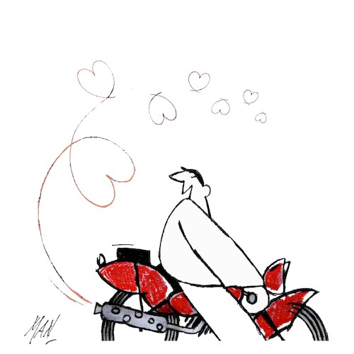 Cartoon: amore per la rossa (medium) by Enzo Maneglia Man tagged vignetta,umorismo,grafico,illustrazione,fighillearte,piccolomuseo,fighille,ita
