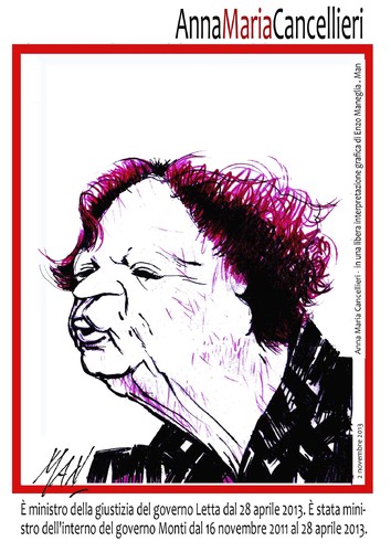 Cartoon: Anna Maria Cancellieri (medium) by Enzo Maneglia Man tagged anna,maria,cancellieri,maneglia,man