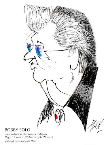 Cartoon: Bobby Solo cantante italiano (medium) by Enzo Maneglia Man tagged caricature,ritratti,cantanti