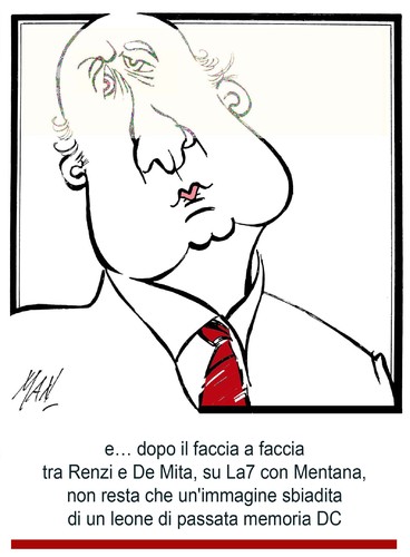 Cartoon: Ciriaco De Mita (medium) by Enzo Maneglia Man tagged dc,presidente,ex,italiano,politico,mita,de,ciriaco,caricatura