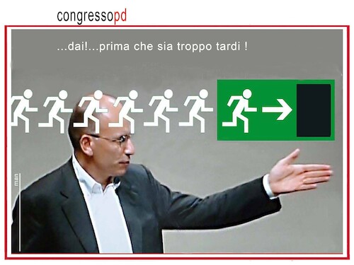 Cartoon: Congresso PD (medium) by Enzo Maneglia Man tagged vignette,fotovignetta,umorismo,grafico,spilli,fighillearte,piccolomuseo,fighille,ita,maneglia