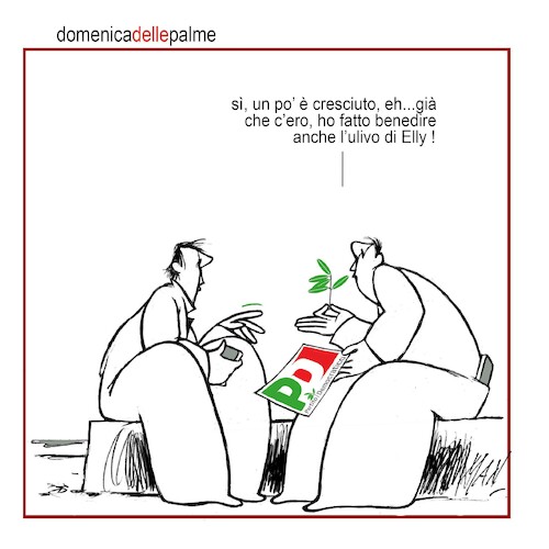 Cartoon: domenica delle Palme (medium) by Enzo Maneglia Man tagged vignette,umorismo,grafico,satira,fighillearte,piccolomuseo