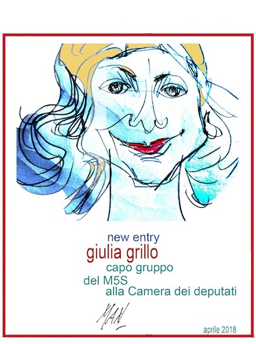 Cartoon: Giulia Grillo (medium) by Enzo Maneglia Man tagged personaggi,new,entry,caricature,grafica,di,maneglia,man