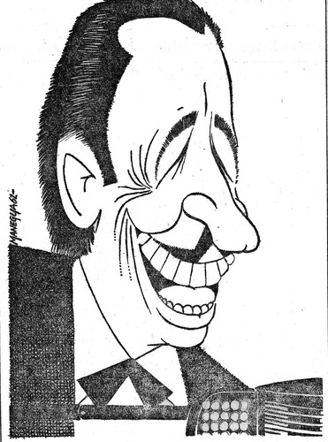 Cartoon: Gorni Kramer (medium) by Enzo Maneglia Man tagged gorni,caricatura,kramer,direttore,orchestra