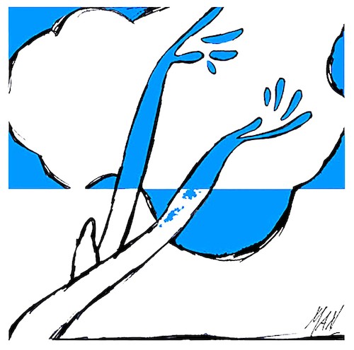 Cartoon: Il monumento nel pensiero (medium) by Enzo Maneglia Man tagged pensieri,racconti,diario,franco,ruinetti,illustrazione,man,maneglia,enzo,fighillearte
