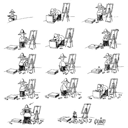 Cartoon: Il saluto al grande Quino (medium) by Enzo Maneglia Man tagged umorismo,grafico,saluto,quino
