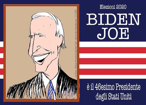 Cartoon: Joe Biden (medium) by Enzo Maneglia Man tagged biden,joe,caricature,grafica,illustrazione,46esimo,presidente,stati,uniti,di,enzo,maneglia,man