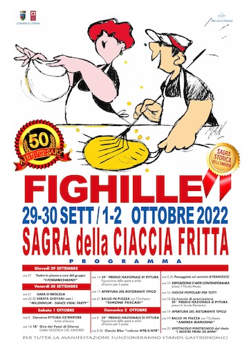 Cartoon: la Ciaccia Fritta (medium) by Enzo Maneglia Man tagged eventi,feste,sagre,fighille,piccolomuseo,ita