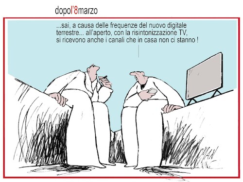 Cartoon: la risintonizzazione (medium) by Enzo Maneglia Man tagged vignette,umorismo,grafico,spilli,fighillearte,piccolomuseo,fighille,maneglia