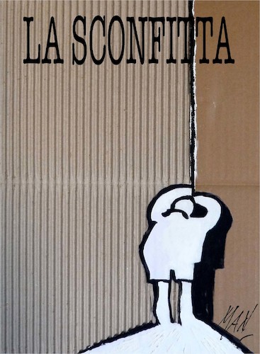 Cartoon: LA SCONFITTA (medium) by Enzo Maneglia Man tagged tavola,grafica,vignetta,illustrazione,situazione,man,maneglia