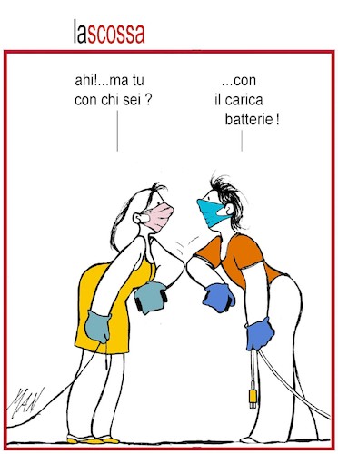 Cartoon: la scossa (medium) by Enzo Maneglia Man tagged vignette,umorismo,grafico,illustrazione,scosse,in,coronavirus,grafica,man,maneglia,fighillearte,piccolomuseo,fighille,it