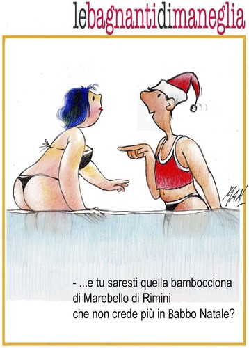 Cartoon: le bagnanti di maneglia (medium) by Enzo Maneglia Man tagged ariminum,maneglia,bagnanti