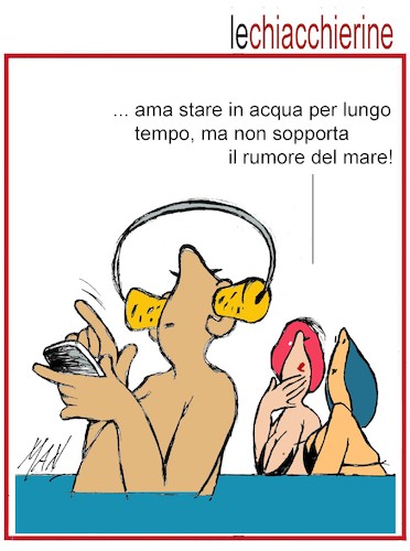 Cartoon: le chiacchierine (medium) by Enzo Maneglia Man tagged vignetta,umorismo,chiacchierine,comare,man,maneglia,fighillearte