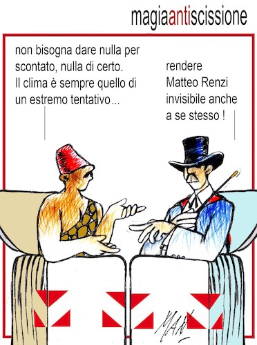 Cartoon: magie mandrakiane (medium) by Enzo Maneglia Man tagged vignette,umorismo,cassonettari,politica,magie,scissioni,fighillearte,enzo,maneglia,man