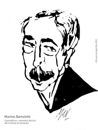 Cartoon: Marino Bartoletti (medium) by Enzo Maneglia Man tagged caricature,ritratti,personaggi