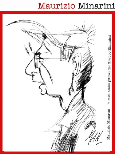Cartoon: Maurizio Minarini (medium) by Enzo Maneglia Man tagged pittore,maurzio,minarini,riminista