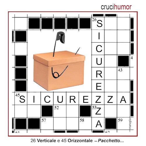 Cartoon: pacchetto di sicurezza (medium) by Enzo Maneglia Man tagged vignette,crucihumor,umorismo,grafico,spilli,fighillearte,piccolomuseo,di,fighille,ita