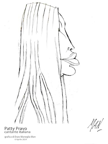 Cartoon: Patty Pravo (medium) by Enzo Maneglia Man tagged caricatura,patty,pravo,cantante,italiana
