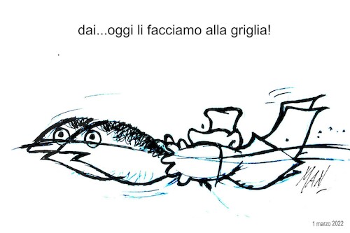 Cartoon: per i tanti nati il primo marzo (medium) by Enzo Maneglia Man tagged vignetta,umorismo,grafico,maneglia