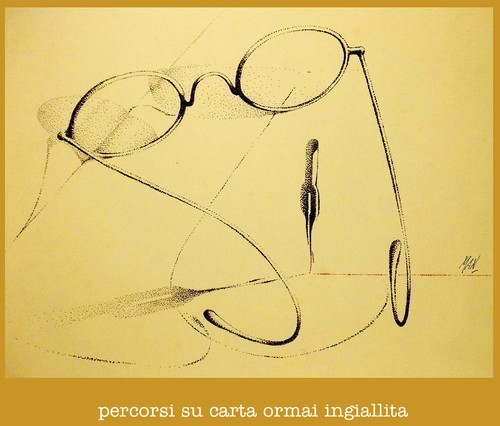 Cartoon: percorsi (medium) by Enzo Maneglia Man tagged grafica,puntinismo