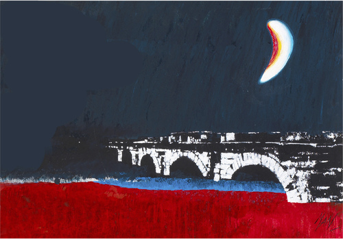 Cartoon: Ponte di Augusto e Tiberio (medium) by Enzo Maneglia Man tagged ponte,tiberio,augusto,rimini,maneglia,man