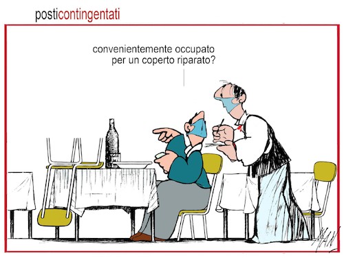 Cartoon: posti contingentati (medium) by Enzo Maneglia Man tagged vignette,umorismo,grafico,illustrazioni,per,fighillearte,piccolomuseo,di,fighille,ita