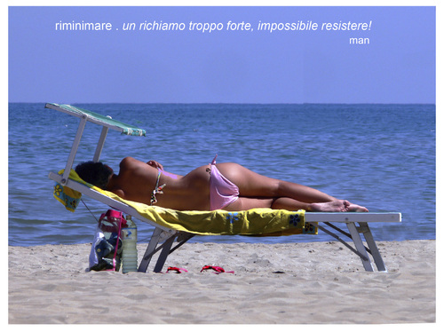 Cartoon: Rimini mare (medium) by Enzo Maneglia Man tagged spiraglidiluce,foto,man,turismo,rimini