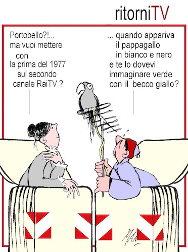 Cartoon: ritorna Portobello (medium) by Enzo Maneglia Man tagged vignette,umorismo,grafico,spilli,fighillearte,mneglia,man