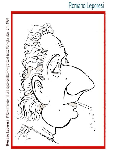 Cartoon: Romano Leporesi (medium) by Enzo Maneglia Man tagged caricatura,caricature,grafica,pittore,leporesi,romano,di,maneglia,man
