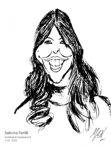 Cartoon: Sabrina Ferilli (medium) by Enzo Maneglia Man tagged sabrina,ferilli,caricatura,ritratto,by,enzo,maneglia,man,attrice,cinema