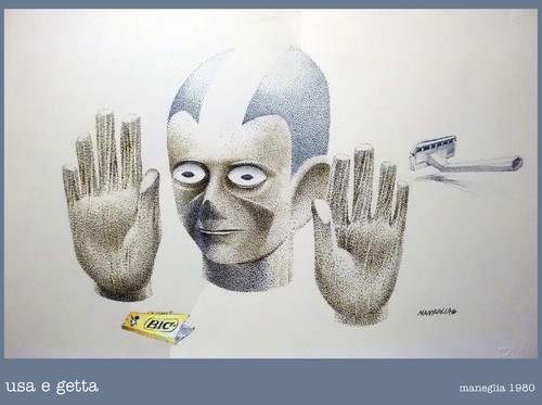 Cartoon: usa e getta (medium) by Enzo Maneglia Man tagged rosoio,bic,consumismo,nonolama