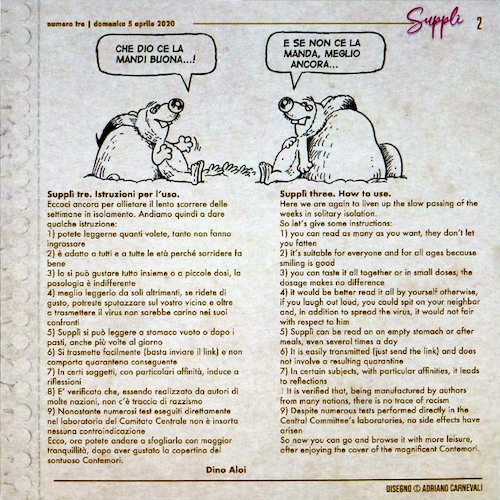 Cartoon: SUPPLI (medium) by Enzo Maneglia Man tagged giornale,umoristico,settimanale,online,uscita,di,domenica