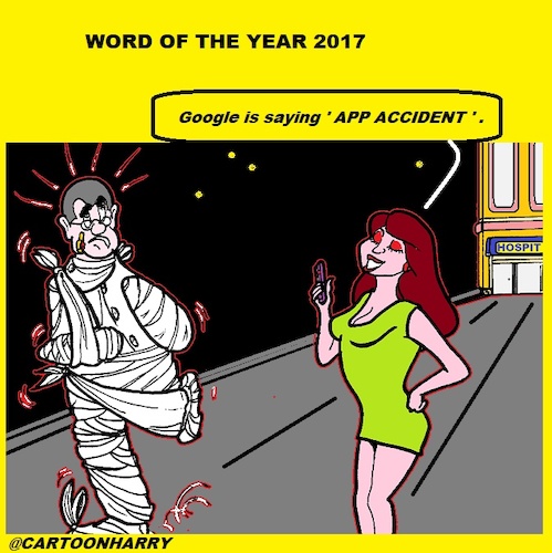 Cartoon: 2017 Word (medium) by cartoonharry tagged app,accident,word2017