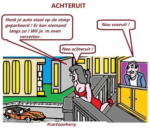 Cartoon: Achteruit (medium) by cartoonharry tagged achteruit,cartoonharry