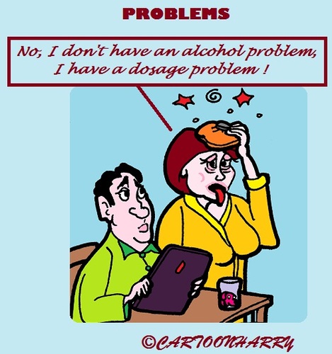 Cartoon: Ahh Dosage (medium) by cartoonharry tagged drunk,drinking,alcohol,problem