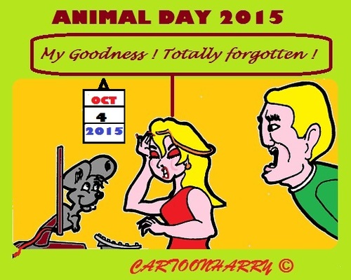 Cartoon: Animal Day 2015 (medium) by cartoonharry tagged animalday,2015,4october