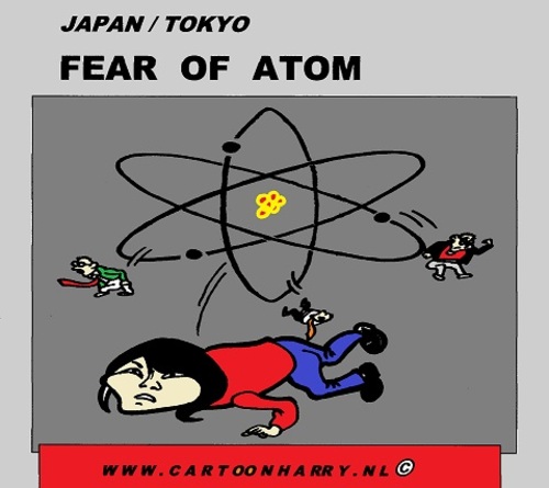 Cartoon: Atom Fear (medium) by cartoonharry tagged deviantart,buurtlink,linkedin,hyves,toonsup,toonpool,dutch,cartoonharry,cartoonist,drawing,arts,art,comix,artist,comics,comic,cartoon,fear,atom,japan,world
