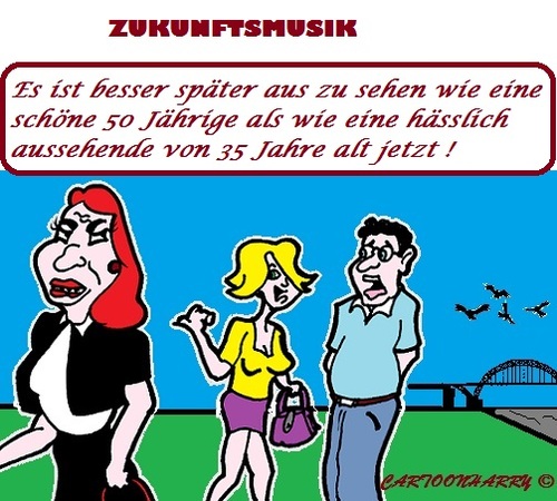 Cartoon: Aussehen (medium) by cartoonharry tagged aussehen,zukunft