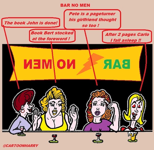 Cartoon: Bar !No Men! (medium) by cartoonharry tagged bar,men,women