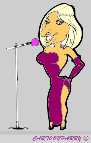 Cartoon: Barbara Streisand (medium) by cartoonharry tagged singer,voice,barbara,streisand,usa,caricature,cartoonist,cartoonharry,dutch,toonpool