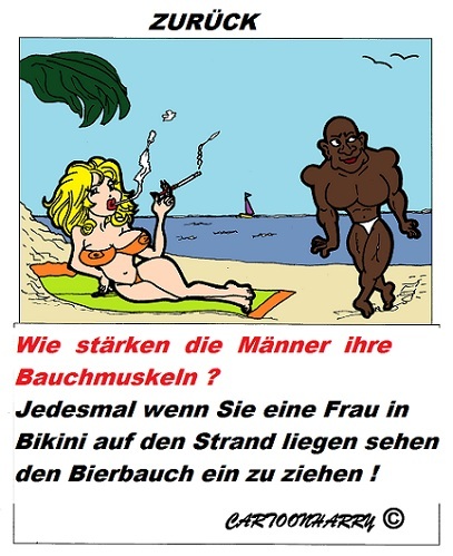 Cartoon: Bauch Einziehen (medium) by cartoonharry tagged bikini,mädchen,sexy,strand,bauch,einziehen,cartoon,cartoonist,cartoonharry,dutch,toonpool