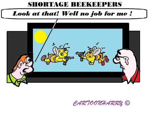 Cartoon: Beekeepers (medium) by cartoonharry tagged holland,beekeeper