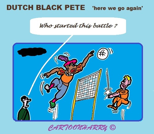 Cartoon: BlackPete Discussion (medium) by cartoonharry tagged holland,dutch,blackpete,zwartepiet,discussion