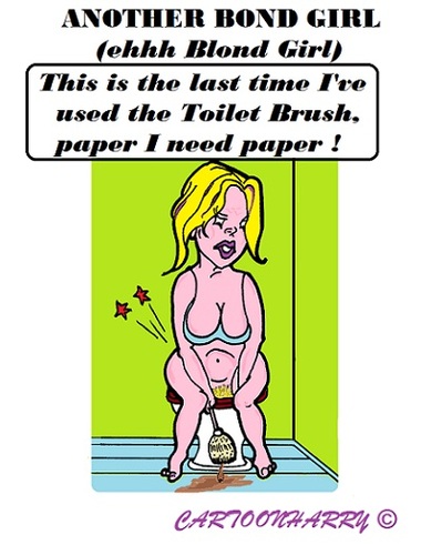 Cartoon: Brush Girl (medium) by cartoonharry tagged toilet,brush,girl